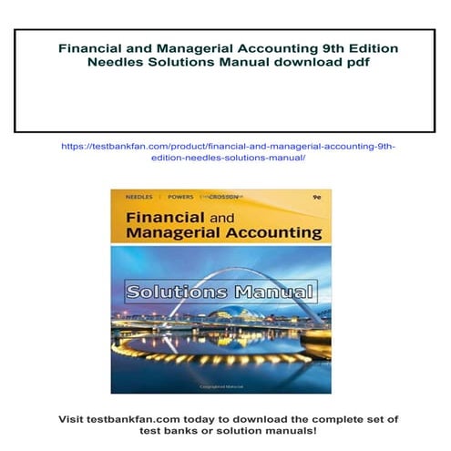 Financial and Managerial Accounting 9th Edition Needles Solutions ...