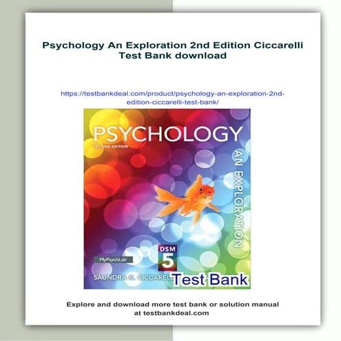Psychology An Exploration 2nd Edition Ciccarelli Test Bank | PDF