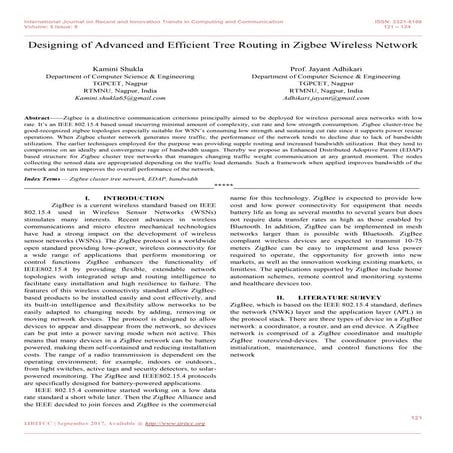 Designing of Advanced and Efficient Tree Routing in Zigbee Wireless Network