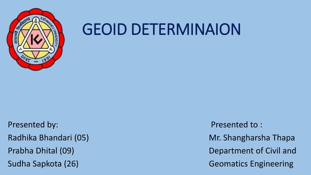 Geodesy - Definition, Types, Uses and Applications | PDF