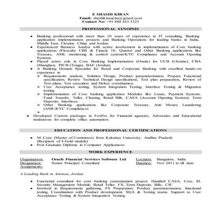 E Shashi Kiran Profile