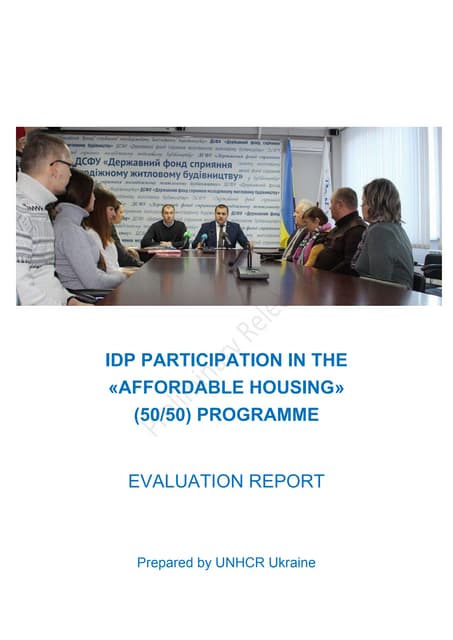 IDP PARTICIPATION IN THE «AFFORDABLE HOUSING» (5050) PROGRAMME
