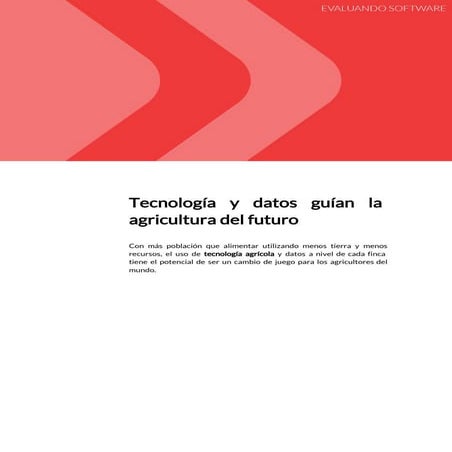 Tecnología y datos guían la agricultura del futuro