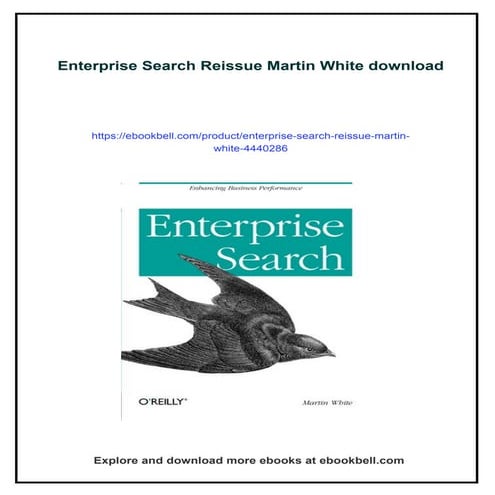 Download full ebook of Enterprise Search Reissue Martin White instant downloa...