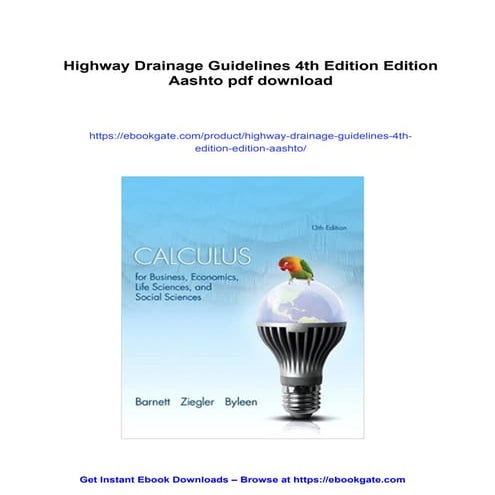 Highway Drainage Guidelines 4th Edition Edition Aashto | PDF