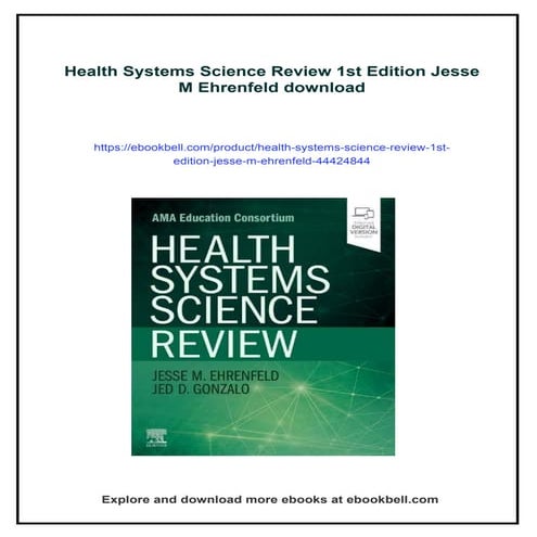 Health Systems Science Review 1st Edition Jesse M Ehrenfeld | PDF