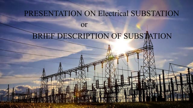 Electrical SUBSTATION ppt