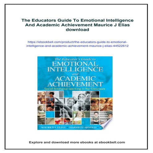 The Educators Guide To Emotional Intelligence And Academic Achievement ...