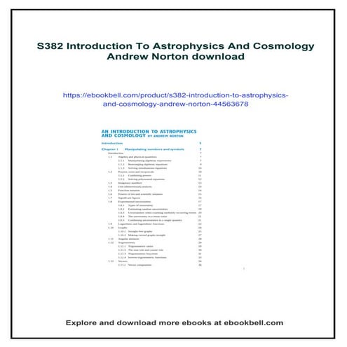 S382 Introduction To Astrophysics And Cosmology Andrew Norton | PDF