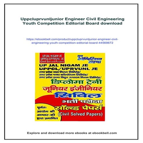 Uppcluprvunljunior Engineer Civil Engineering Youth Competition Editorial Board