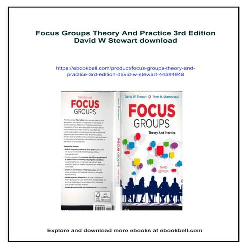 Focus Groups Theory And Practice 3rd Edition David W Stewart