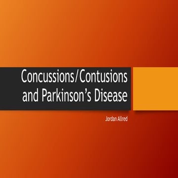 Concussions and Parkinson's Disease