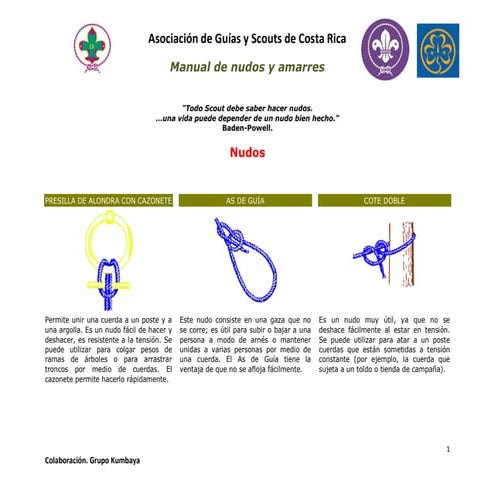 manual de  nudos amarres anclajes