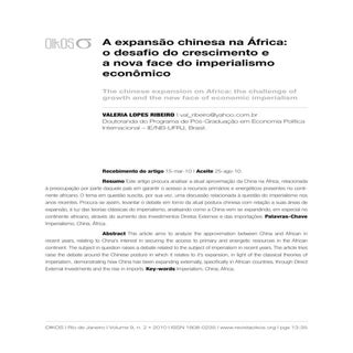 A expansão chinesa na África: o des...
