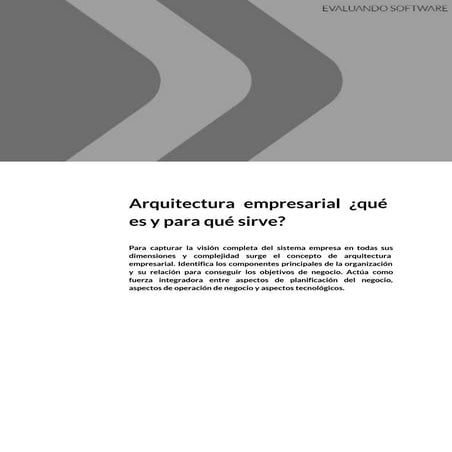 Arquitectura empresarial ¿qué es y para qué sirve?
