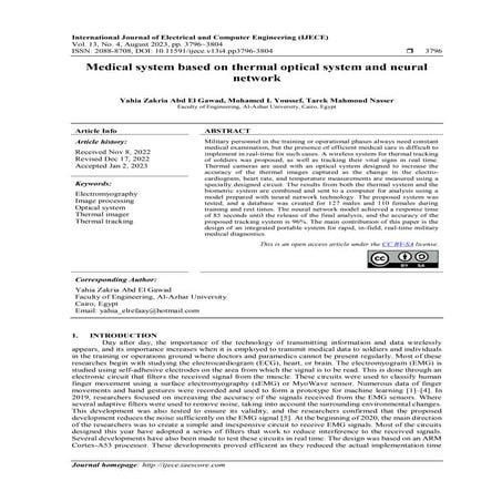 Medical system based on thermal optical system and neural  network