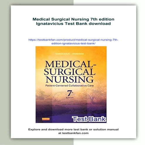 Medical Surgical Nursing 7th edition Ignatavicius Test Bank | PDF