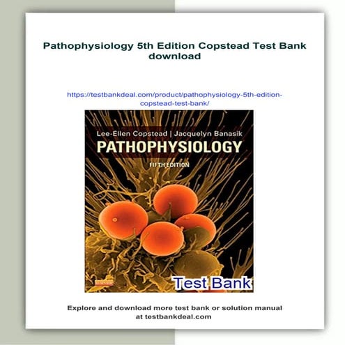 Pathophysiology 5th Edition Copstead Test Bank | PDF