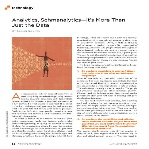 Analytics, Schmanalytics It's About More than Just Data