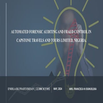 Automated Forensic Auditing and Fraud Control in Capstone Travels and ...
