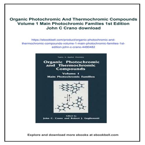 Organic Photochromic And Thermochromic Compounds Volume 1 Main ...