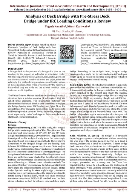 Analysis and Design of Reinforced Concrete Solid Slab Bridge | PDF