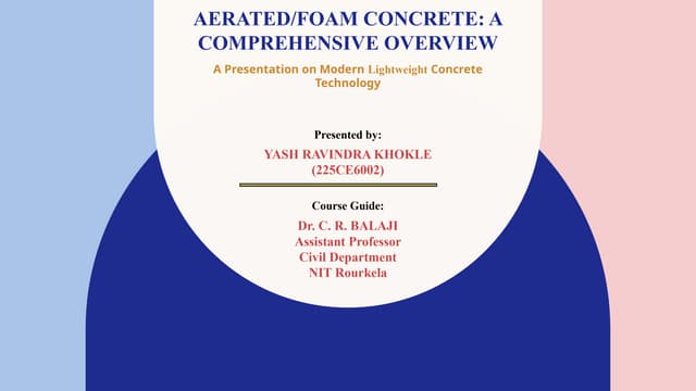 aerated foam concrete types of concrete .pptx