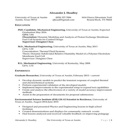 Alexander Headley CV - Dec 2015