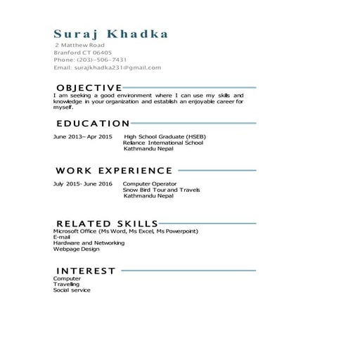 suraj resume
