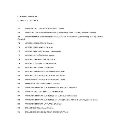 225 preguntas de culturas preincas con claves