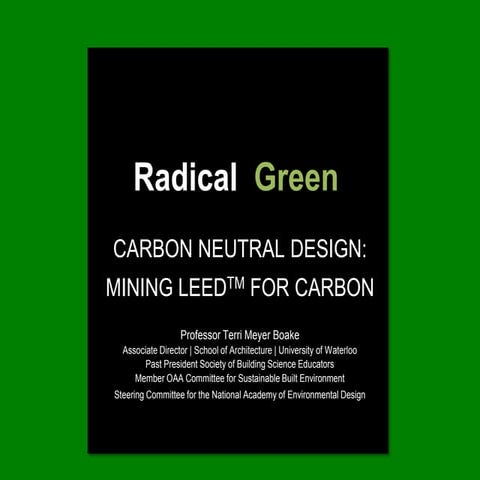 Mining LEED for Carbon