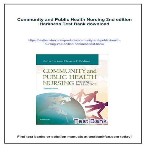 Community and Public Health Nursing 2nd edition Harkness Test Bank