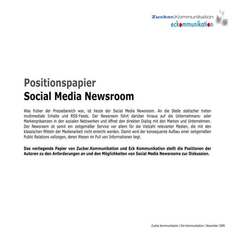 Positionspapier  Social  Media  Newsroom