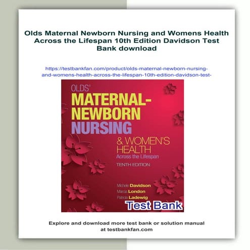 Olds Maternal Newborn Nursing and Womens Health Across the Lifespan ...