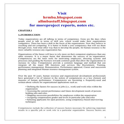 22700926 competancy-mapping-project-report