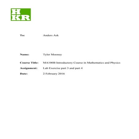 Signal Processing Lab Report