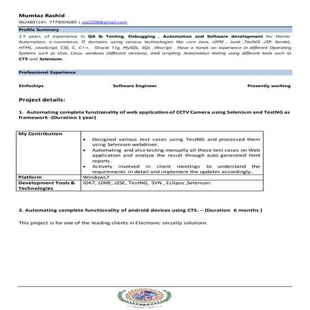 MumtazQAResume