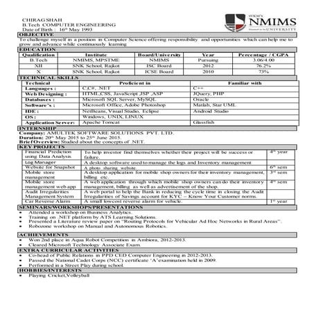 CHIRAG SHAH-RESUME