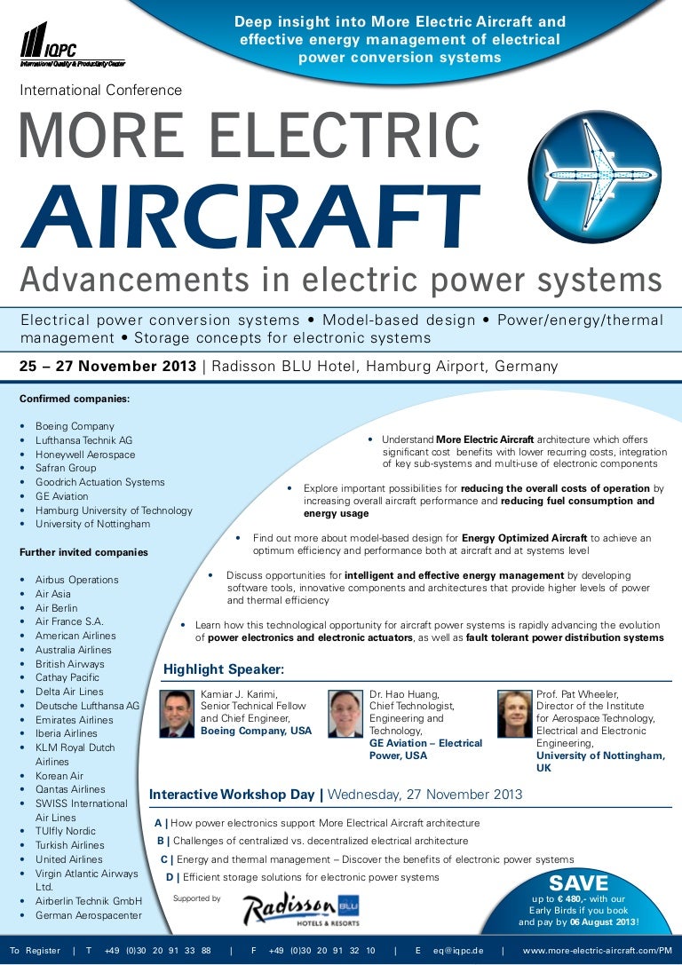 International Conference More Electric Aircraft Advancements in ele…