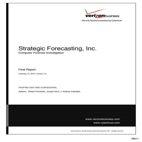 Stratfor Forensic Hack Investigation - Verizon