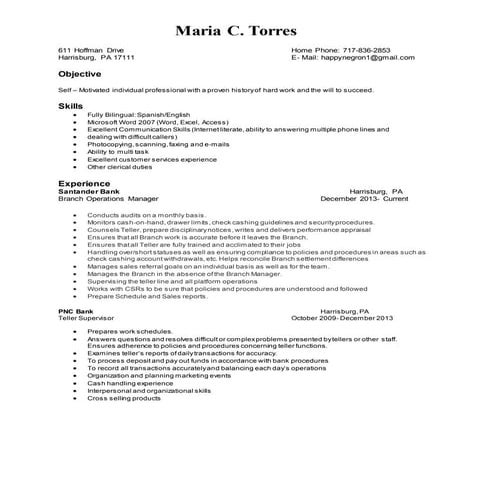 maria Resume