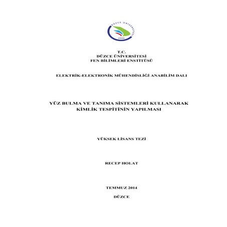 YÜZ BULMA VE TANIMA SİSTEMLERİ KULLANARAK