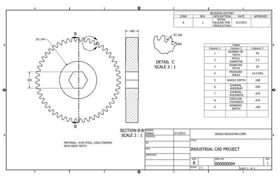 Title block with Spur Gear3 | PDF