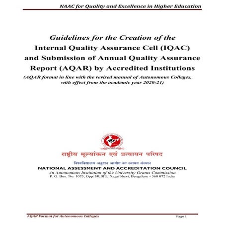 Director IQAC roles and responsibilities | PDF