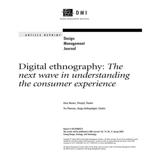 Digital ethnography