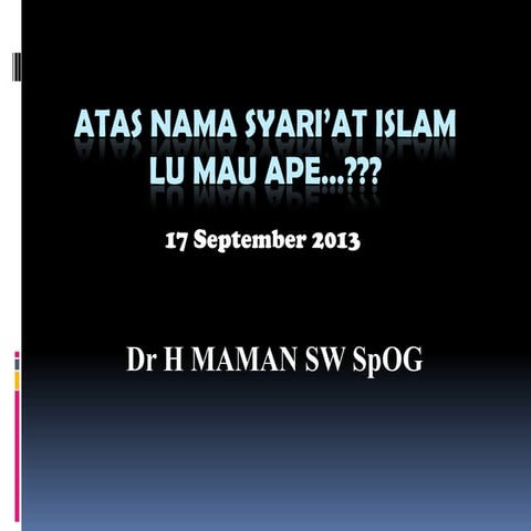 (22) atas nama syari'at