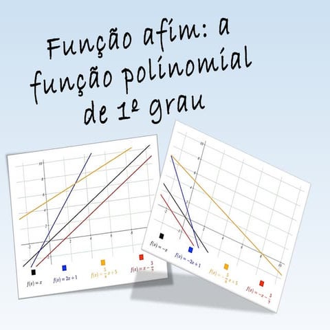 22ª aula   função afim
