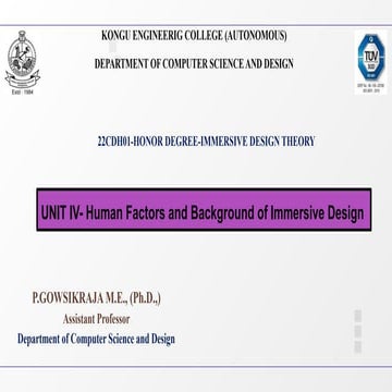 22CDH01-UNIT IV-HUMAN FACTORS AND BACKGROUND OF ID