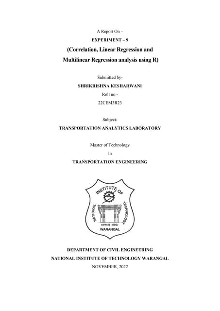 Machine Learning-Linear regression | PPTX