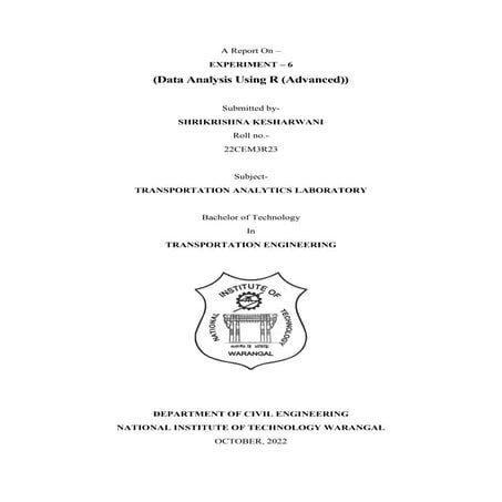 Data Analysis using R (Advanced)_R SOFTWARE